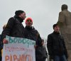 В Житомире состоялся немногочисленный протест студентов. ФОТО