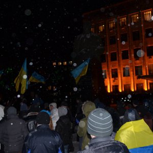 «Житомир, вставай!»: Активісти вийшли в підтримку Євромайдану. ФОТО